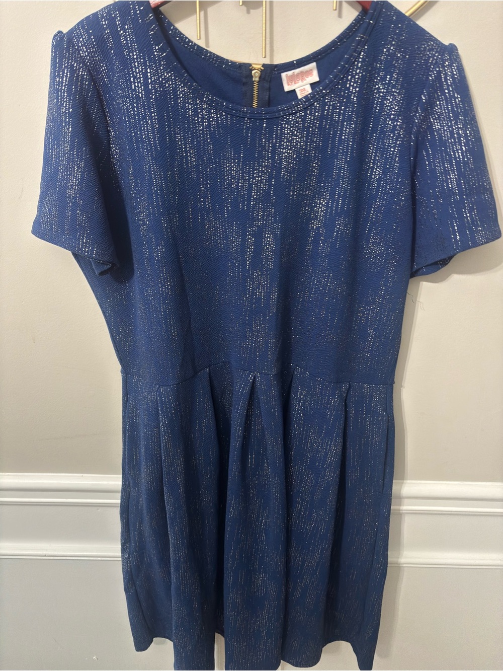 LULAROE Blue Sparkle Party Dress size 3XL #508